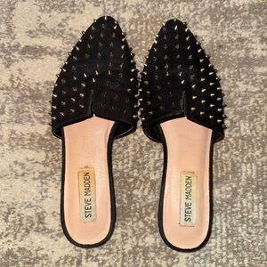 Steve Madden Black Studded Mules - 7 - Worn once